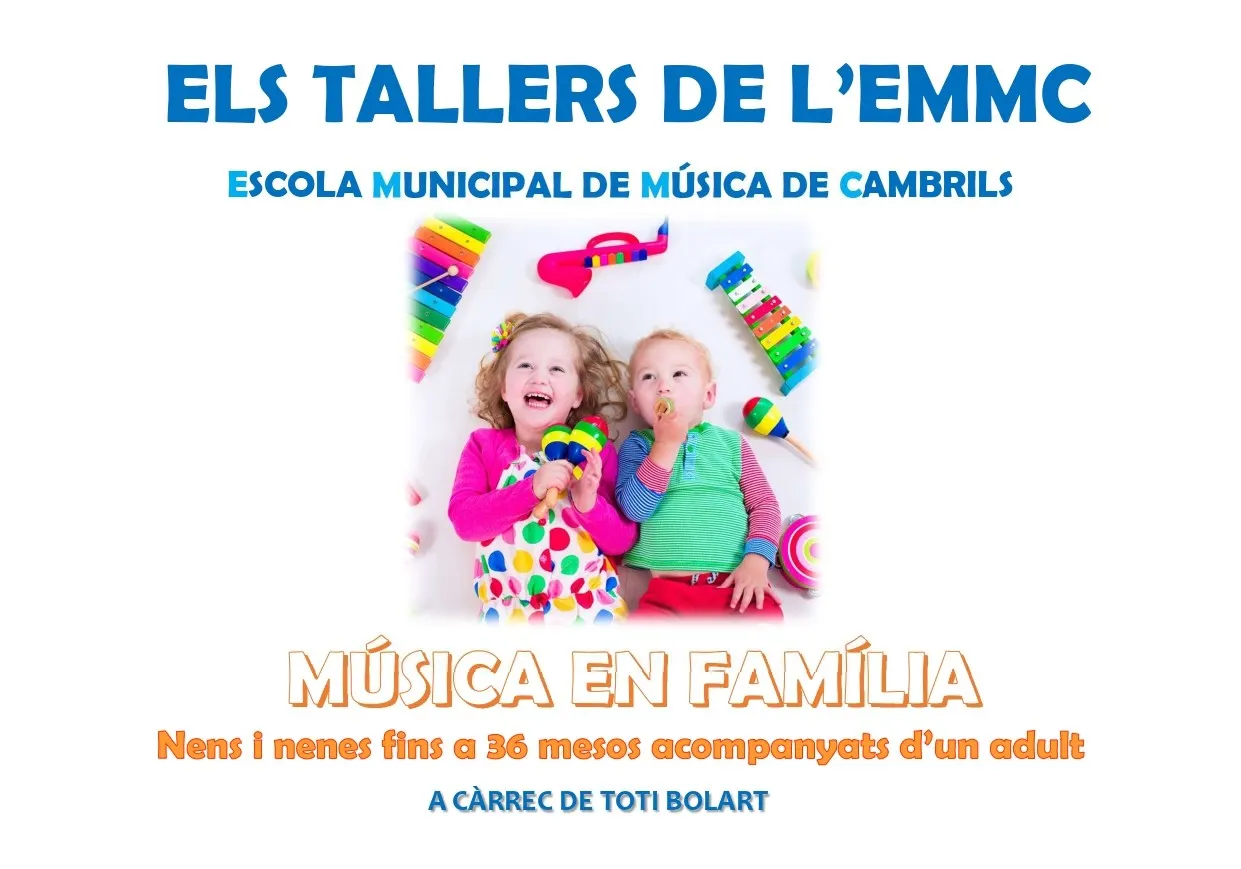 L’Escola de Música de Cambrils torna a obrir les aules a la canalla d’entre 3 mesos i 3 anys
