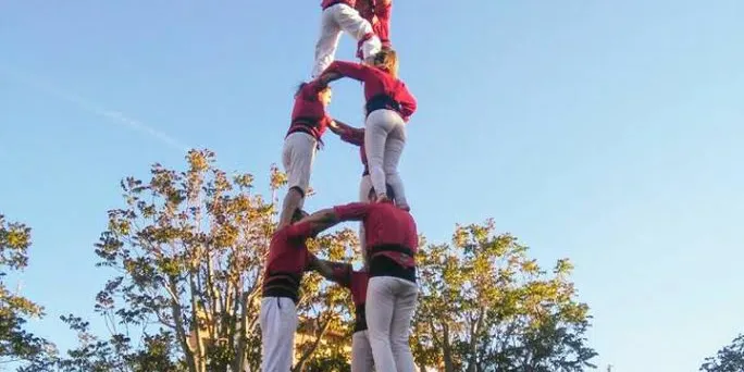 Castells de set pisos a la celebració del 3er aniversari dels Castellers de l'Alt Maresme
