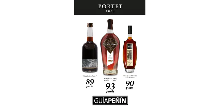 Alta valoració per a les ratafies i licors de Portet a la 'Guía Peñín'