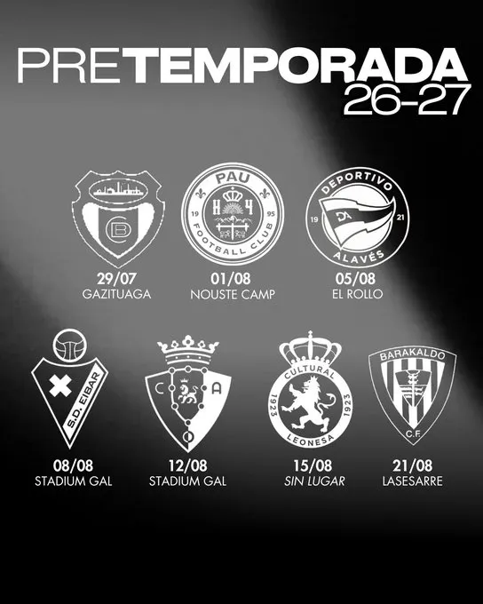 AMISTOSOS DE PRETEMPORADA DEL REAL UNIÓN SOCIEDAD ANÓNIMA DEPORTIVA