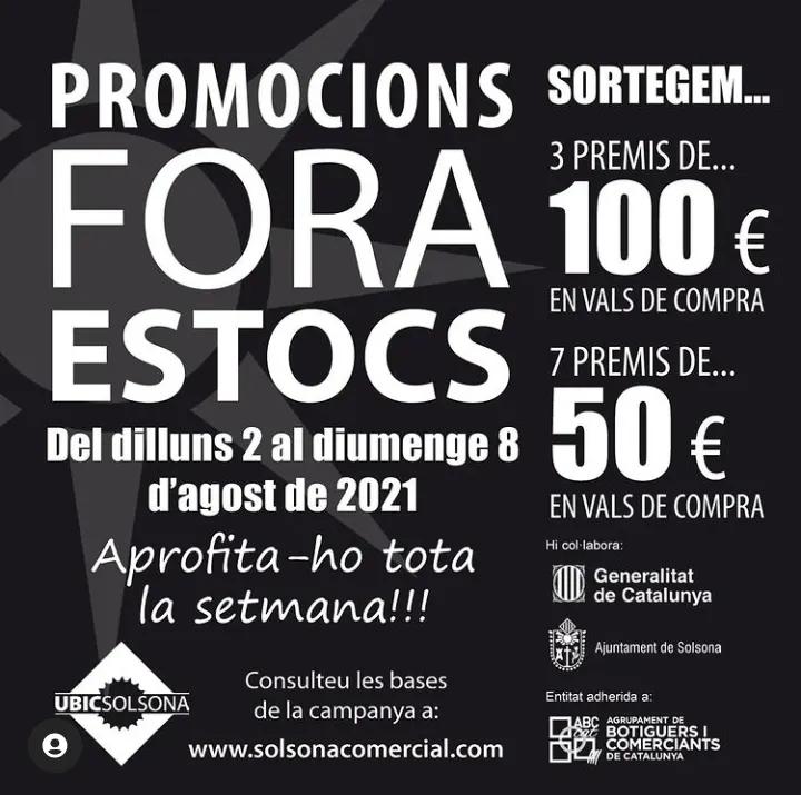 La UBIC repartirà 650 euros en vals de compra en el Fora Estocs d'Estiu