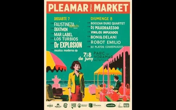 El Pleamar Vintage Market d’Altafulla ja té cartell, amb propostes per gaudir de bona música non-stop els dies 7 i 8 de juny