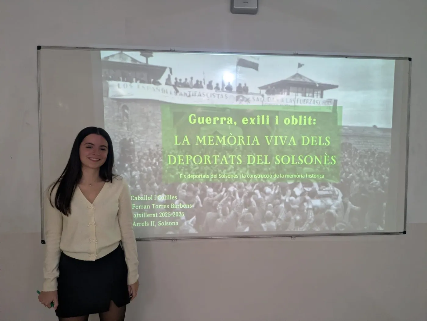Un treball de recerca d'una alumna de l'Escola Arrels sobre els deportats nazis proposa un itinerari de memòria per Solsona