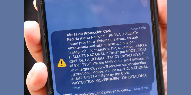 Protecció Civil qualifica "d'èxit" la prova del sistema d'alertes i xifra en un 90% la recepció a les Comarques Centrals i Girona