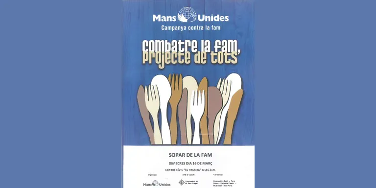 Sopar de la Fam a la Seu d'Urgell, organitzat per Mans Unides