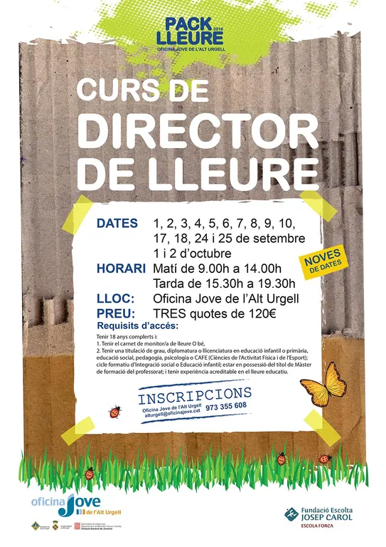 L'Oficina Jove ofereix un curs de director de lleure