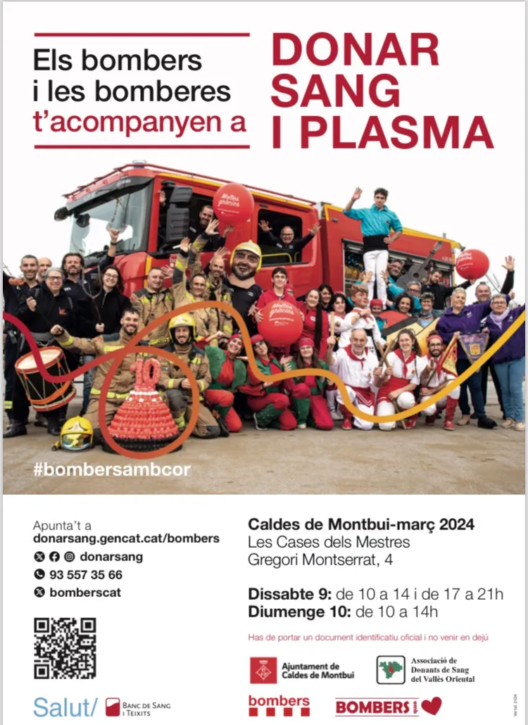 Les campanyes de donació de sang celebren el 10è aniversari de col·laboració dels Bombers de la Generalitat