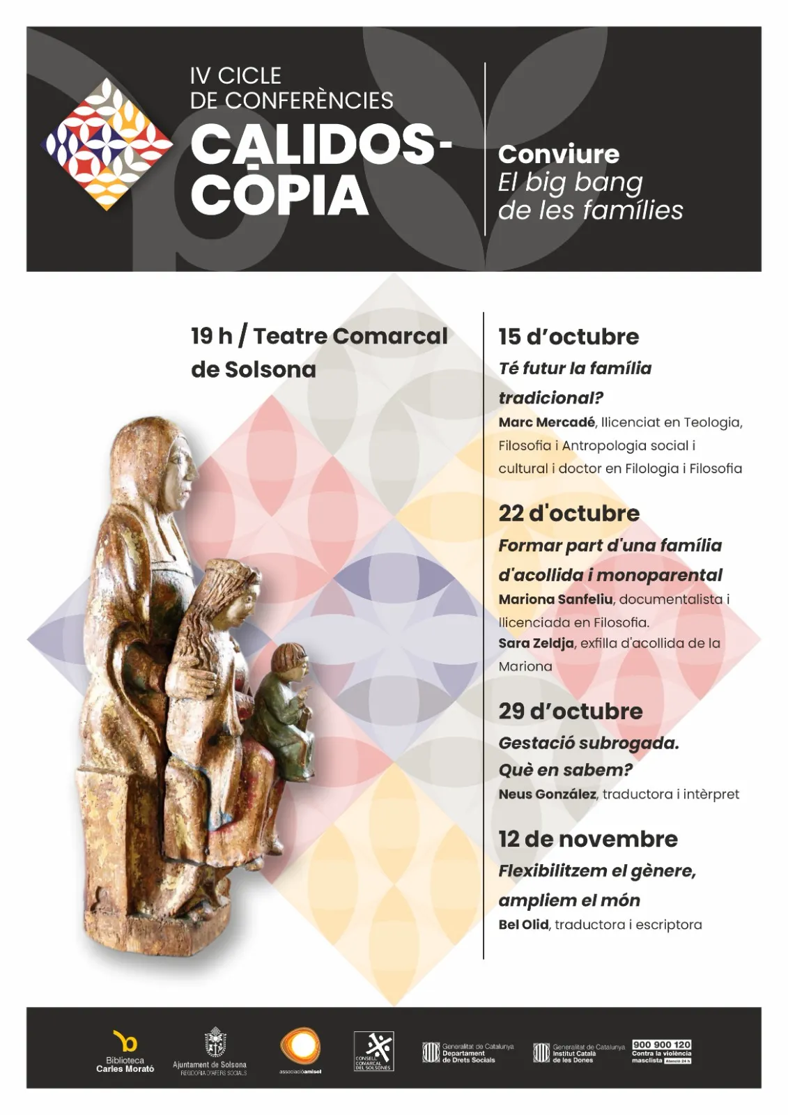 Els diferents tipus de convivència en família centraran la 4a edició del cicle Calidoscòpia