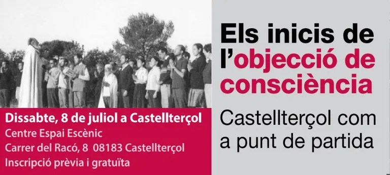 Impulsen una jornada a Castellterçol sobre els inicis de l’objecció de consciència a Catalunya