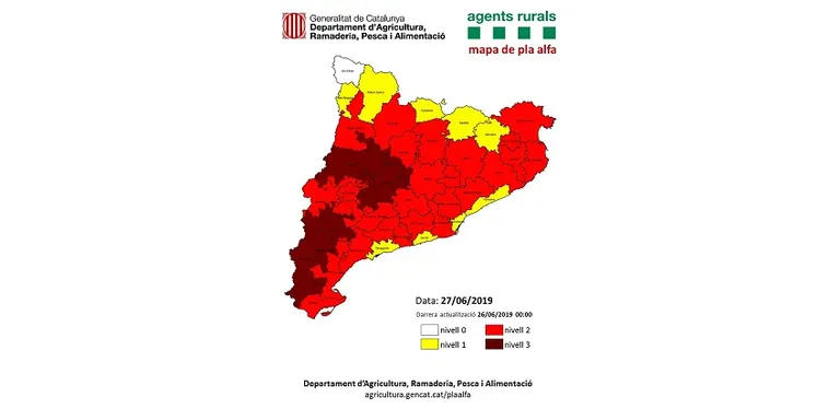 Agricultura restringeix l'accés a la serra del Montsec per l'elevat risc d'incendi