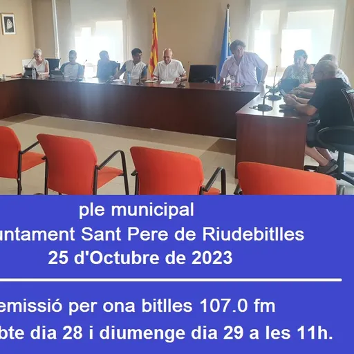 Emissió per antena del Ple municipal del dia 25-10-2023