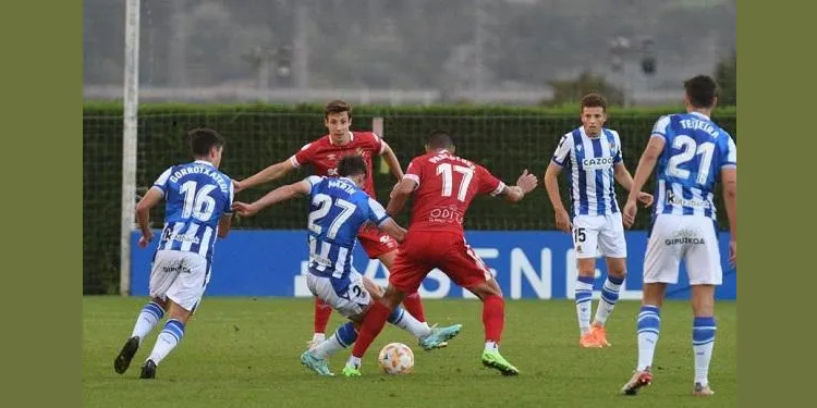 El Nàstic torna a decebre a domicili davant la Real Sociedad ‘B’ i Agné penja d’un fil (2-0)