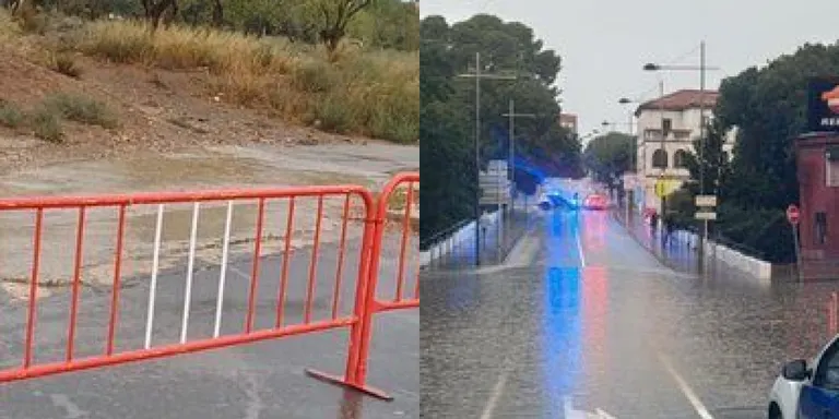 Afectacions per la pluja a la carretera de Montblanc i la partida de Baiona