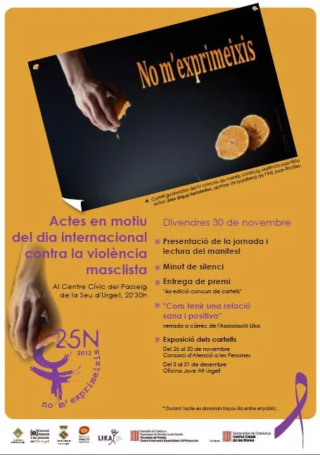 L'Alt Urgell se suma als actes amb motiu del dia internacional contra la violència masclista