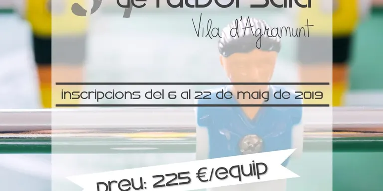 Obertes les inscripcions al 37è Campionat de Futbol Sala Vila d'Agramunt