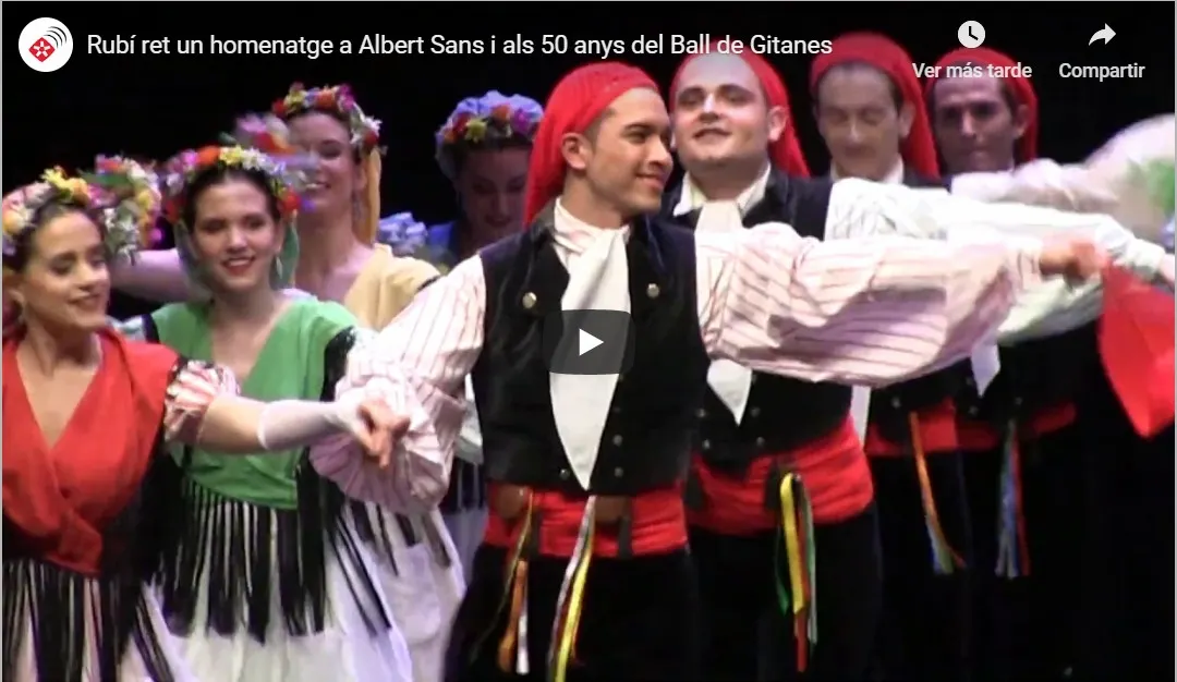 Rubí ret un homenatge a Albert Sans i als 50 anys del Ball de Gitanes
