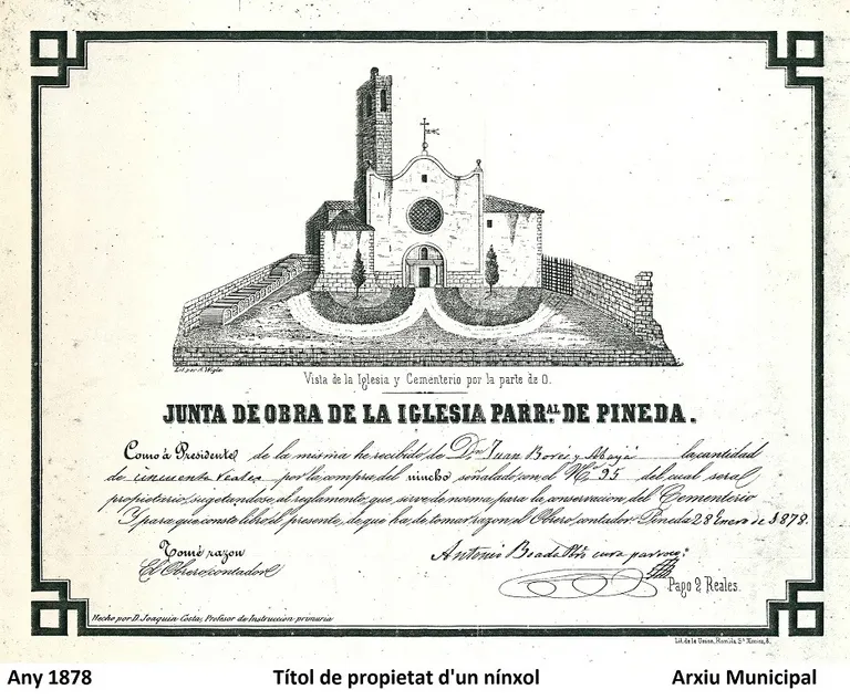 #RecordaPineda amb l'Arxiu Municipal t'explica la creació del nou cementiri de Pineda