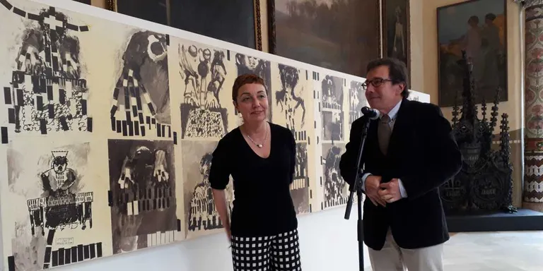 Inaugurada l'exposició homenatge a Guinovart i Carles Santos al Palau de la Música