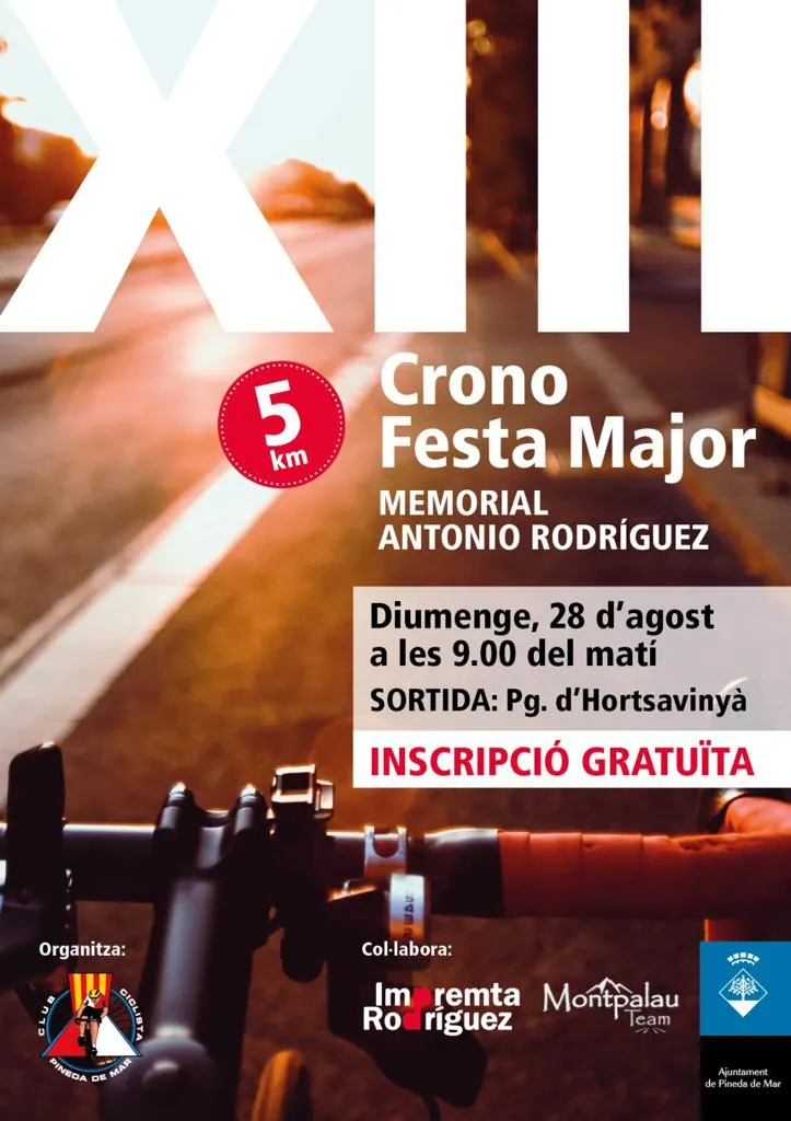 Per la Festa Major arriba la XIII Crono que organitza el Club Ciclista de Pineda