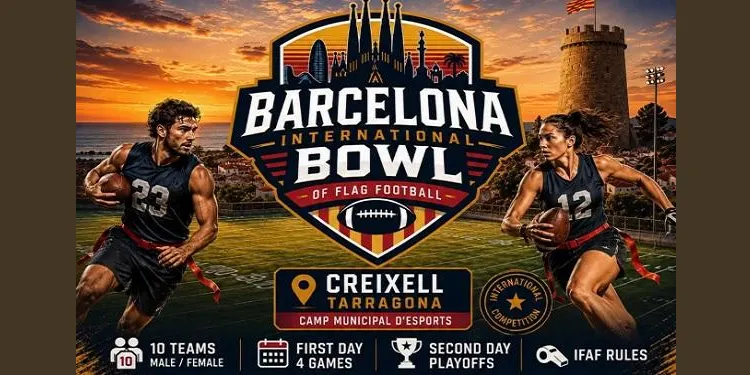 Creixell acollirà la Barcelona International Bowl de Futbol Flag els dies 29 i 30 d’agost