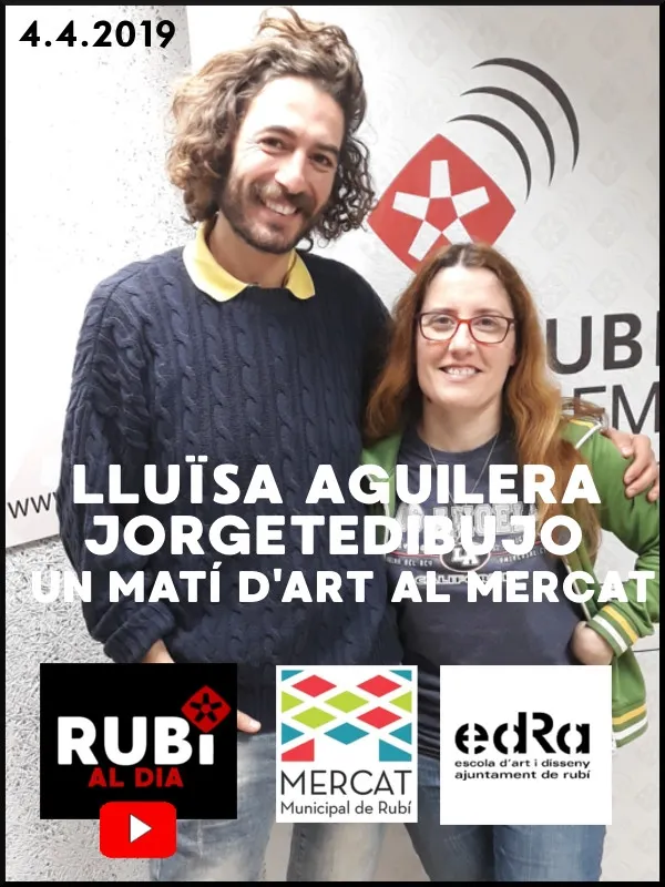 LLUÏSA AGUILERA i JORGETEDIBUJO - 'Mercat Sketchers' Un matí d'art al Mercat de Rubí