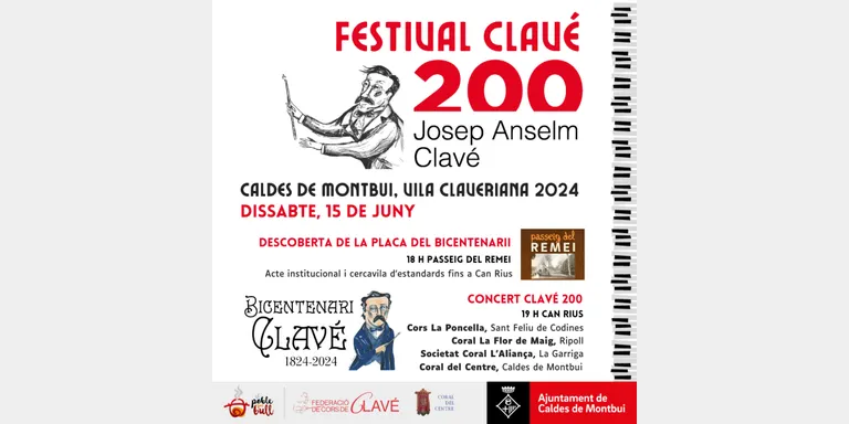 Caldes celebrarà aquest dissabte els 200 anys del naixement de Clavé