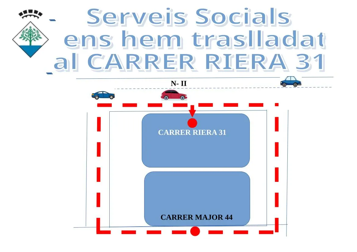 Serveis Socials canvia la seva ubicació per les reformes que es faran al seu edifici al carrer Major, 44