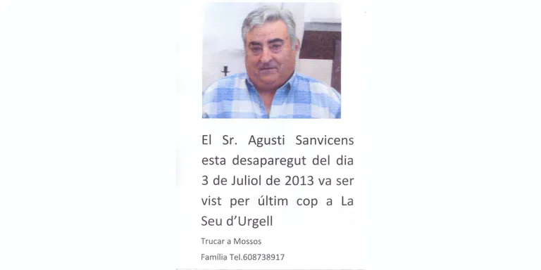 Busquen un veí de la Seu desaparegut dimecres passat
