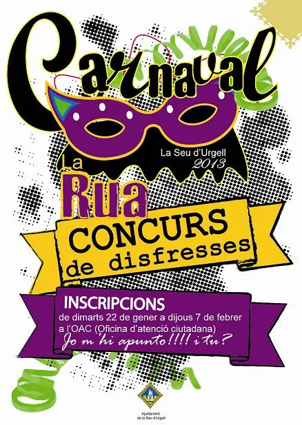 Obertes les inscripcions per participar a la rua-concurs del Carnaval de la Seu