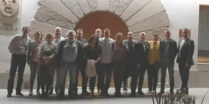 Els Alcaldes republicans del Maresme, entre els quals hi havia Annabel Moreno, es van reunir ahir a Arenys de Munt