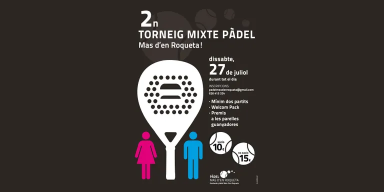 Nou torneig de pàdel mixte al Mas d'en Roqueta