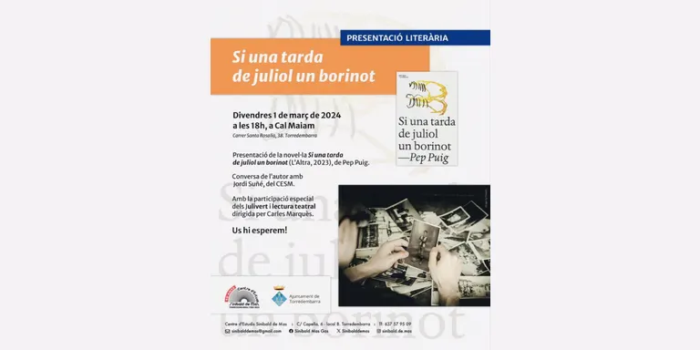 Pep Puig presenta el seu darrer llibre a Torredembarra aquest divendres