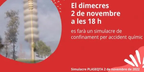 El simulacre d'accident químic de Protecció Civil per al 2 de novembre afectarà 65.000 persones del Camp de Tarragona