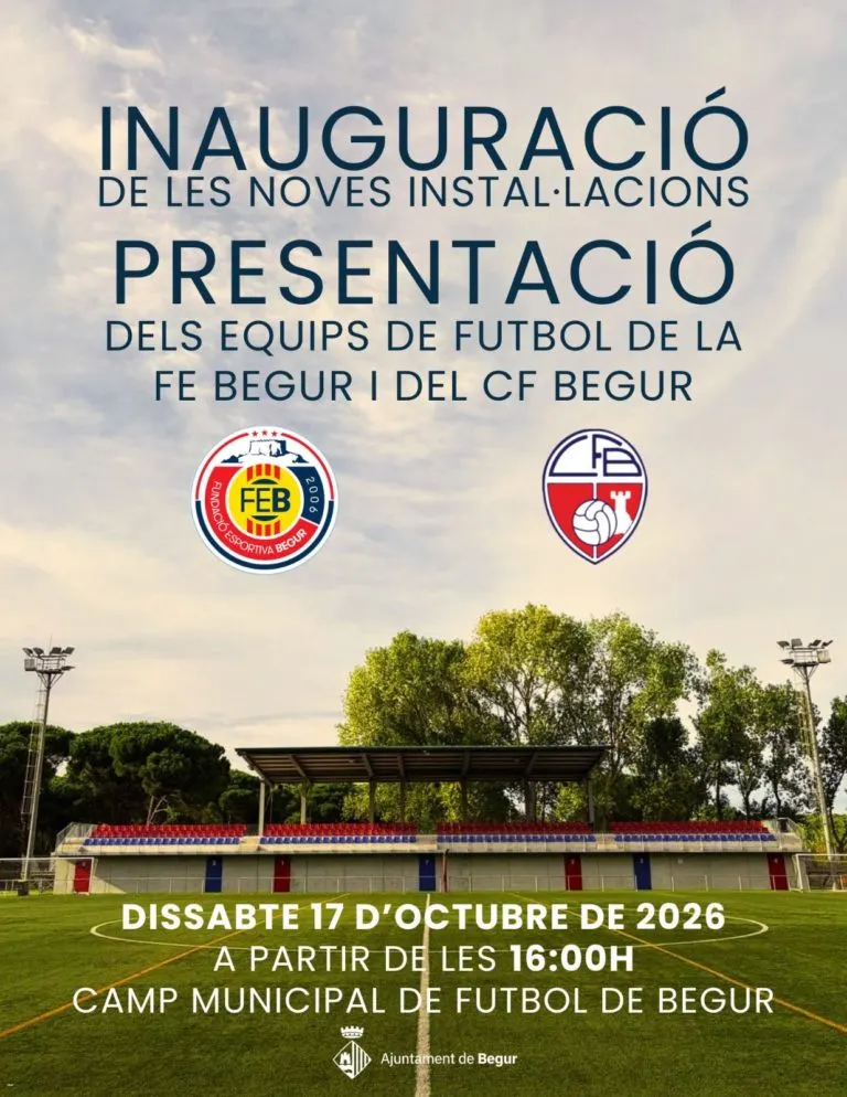 Begur inaugurarà dissabte les noves instal·lacions del Camp de Futbol Municipal