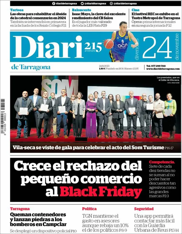 Cop d'ull als diaris d'aquest divendres 24 de novembre