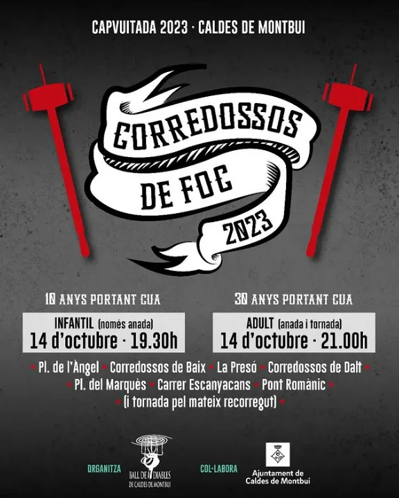 El Ball de Diables de Caldes celebra 30 anys amb un correfoc especial pels Corredossos