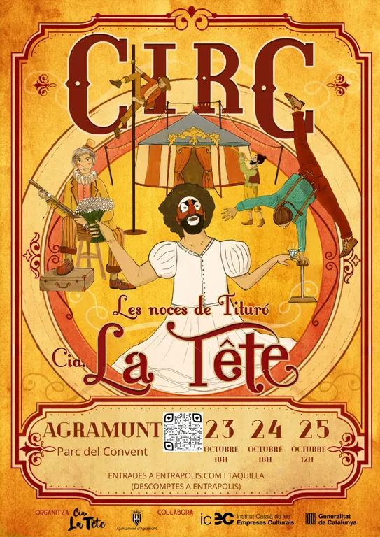 La companyia de circ La Tête porta a Agramunt ‘Les noces de Títuro’