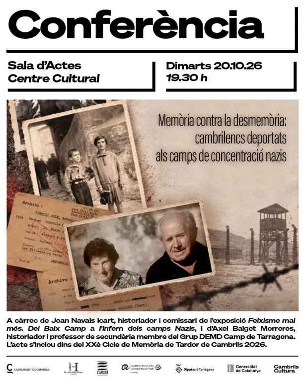 El Centre Cultural de Cambrils acollirà avui una conferència sobre els cambrilencs deportats a camps nazis