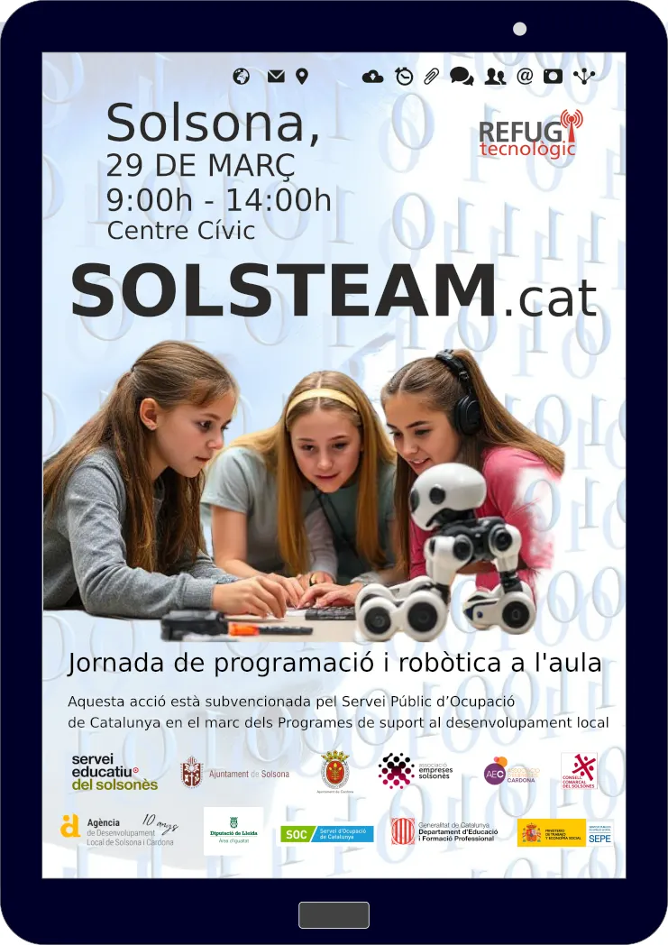 Obertes les inscripcions a la SOLSTEAM25, la vuitena jornada sobre programació i robòtica educativa