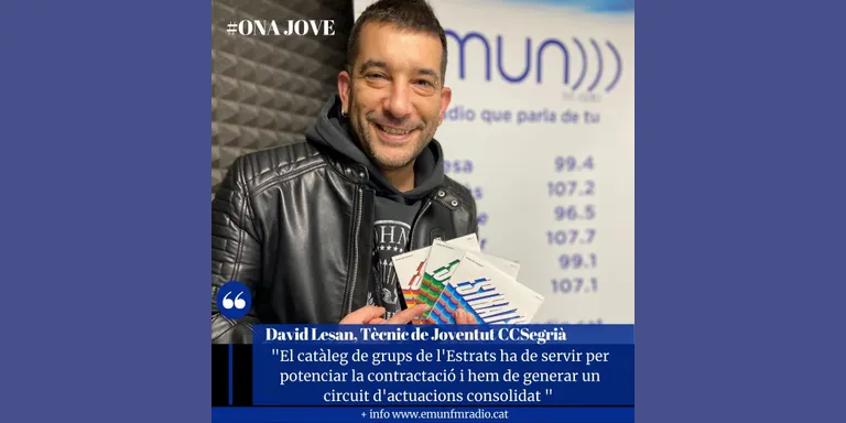 #ONAJOVE amb David Lesan. Presentació Estrats - Sons de Ponent vol.3 a la Fàbrica Damm amb Enderrock