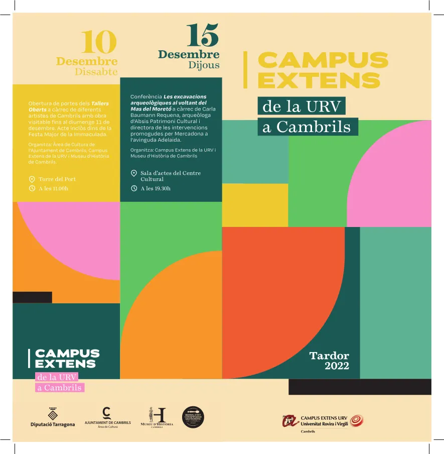 Cambrils acollirà la inauguració del curs del Campus Extens de la URV al Camp i les Terres de l’Ebre