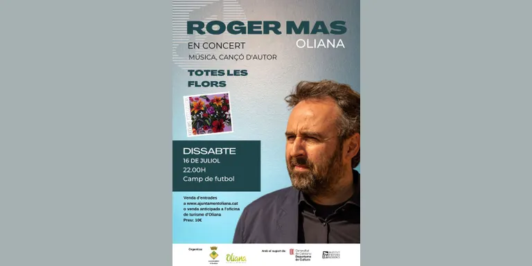 Roger Mas, en concert a Oliana en el marc del seu 25è aniversari damunt els escenaris