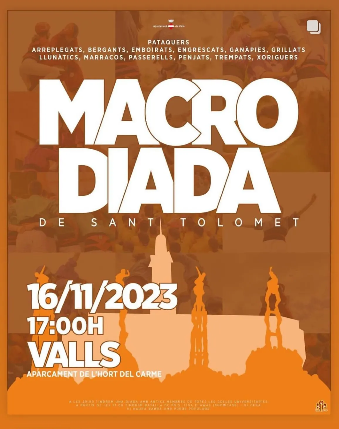 Dotze colles protagonitzen la Macrodiada de Colles Universitàries de Catalunya