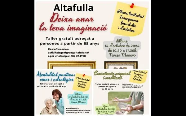 Altafulla acollirà aquesta tardor tres tallers gratuïts realitzats per la Creu Roja dirigits a la gent gran