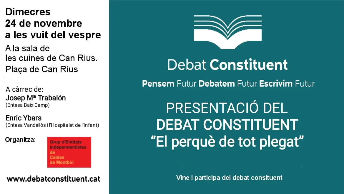 Les entitats independentistes de Caldes organitzen la primera sessió al municipi del Debat Constituent