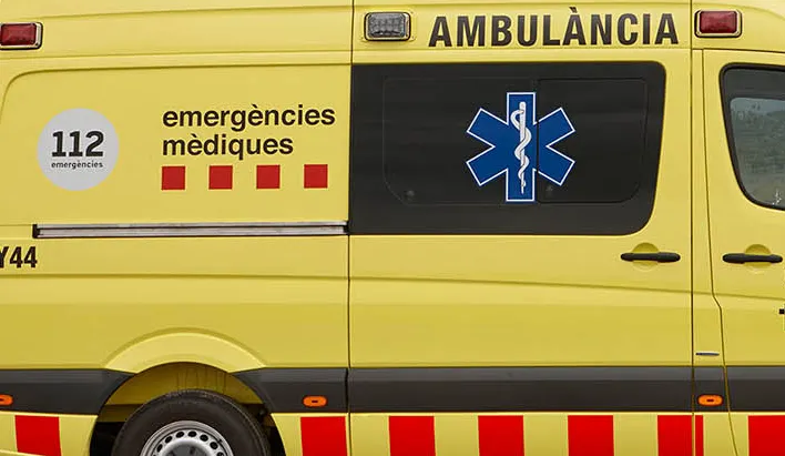 Un turista anglès, traslladat a Can Ruti després de patir un infant