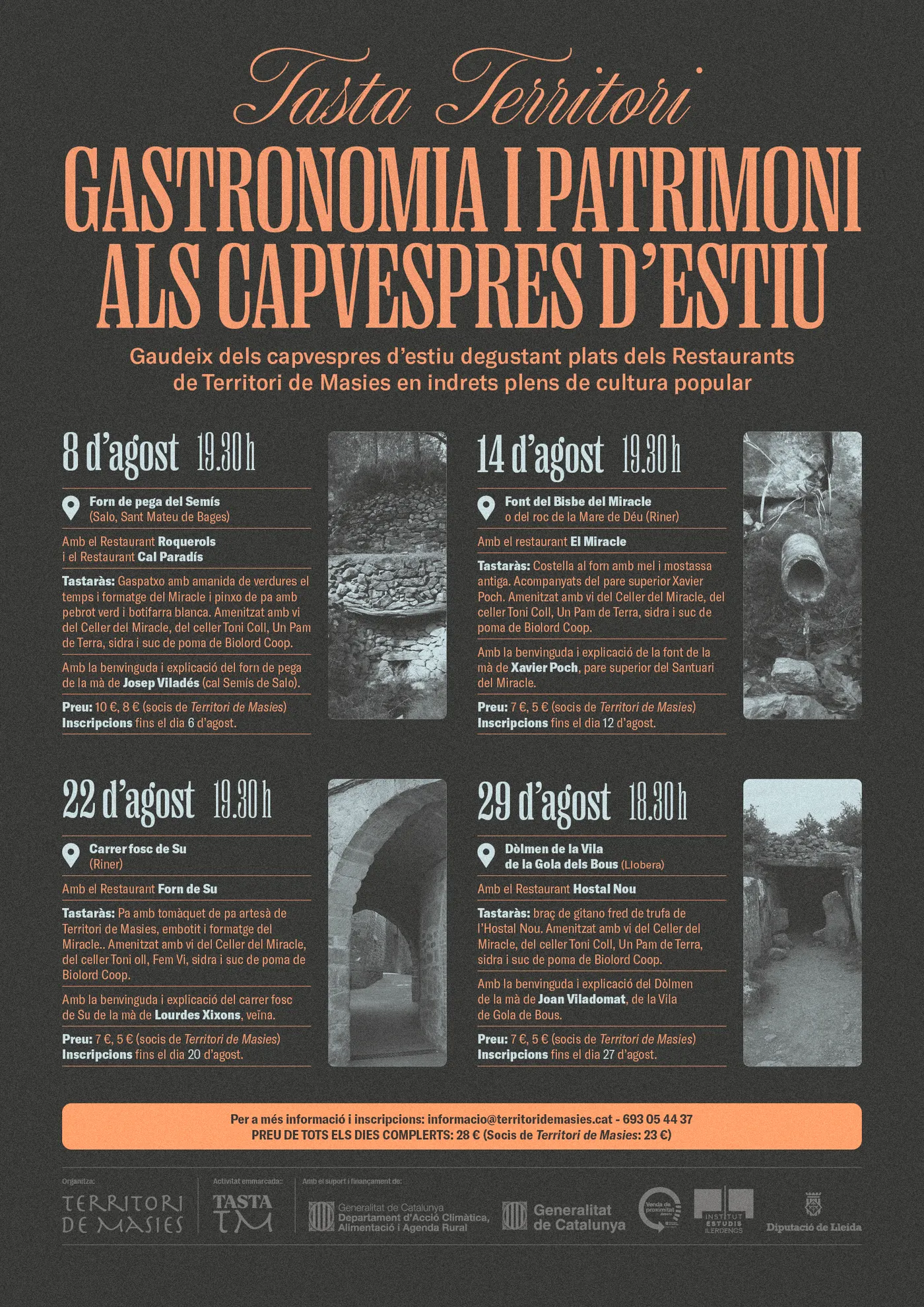 Territori de Masies fusiona gastronomia local i arquitectura popular pels capvespres d'agost
