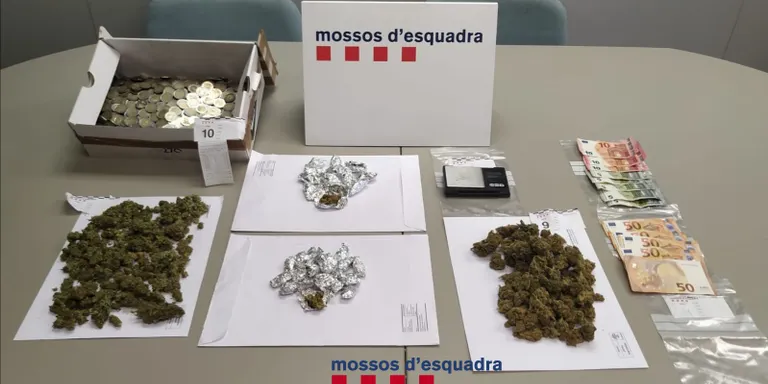 Desmantellat un punt de venda de droga en un pis de Santa Coloma de Farners on anaven a comprar joves