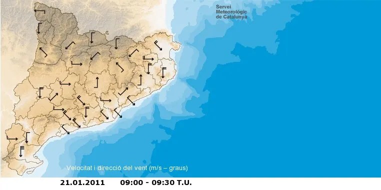 Alerta per ratxes de vent superiors a 90 km/h