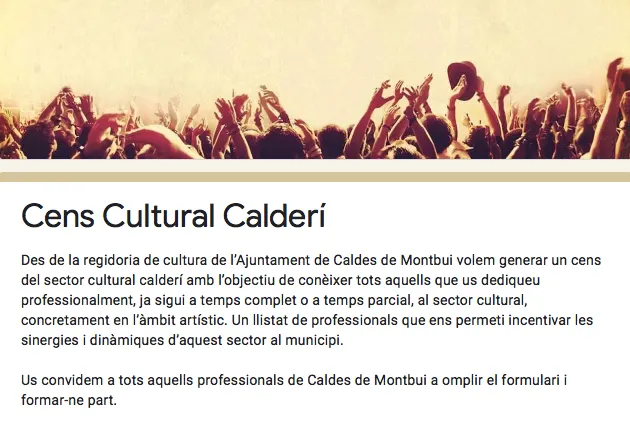 L'Ajuntament impulsa la creació d'un cens del sector cultural calderí